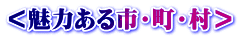＜魅力ある市・町・村＞