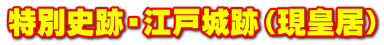 特別史跡・江戸城跡（現皇居）