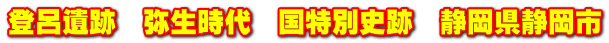 登呂遺跡　弥生時代　国特別史跡　静岡県静岡市