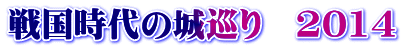 戦国時代の城巡り　2014